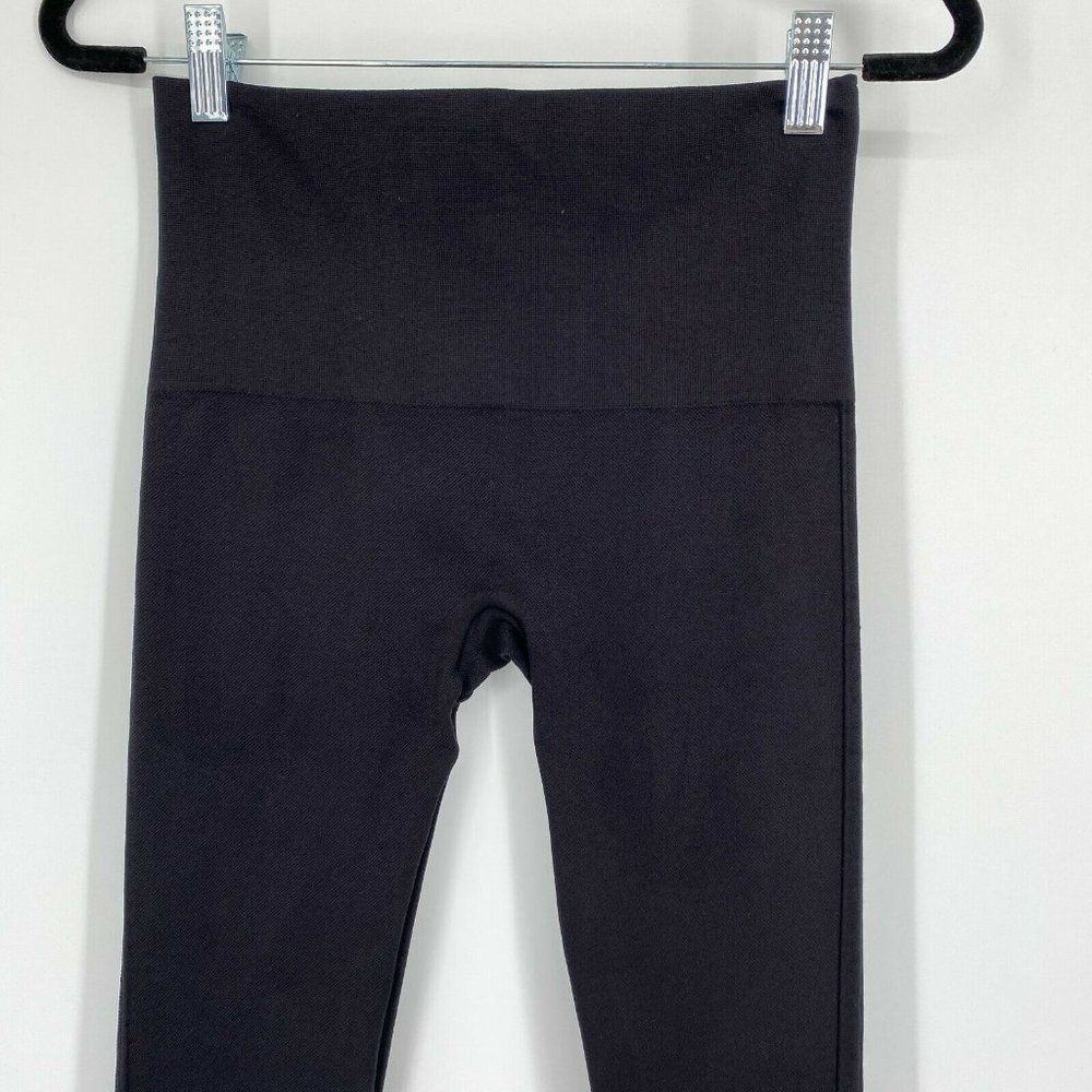 Spanx Look At Me Now Shaping Seamless Crop Leggings High Rise Black Size Medium - Picture 2 of 10